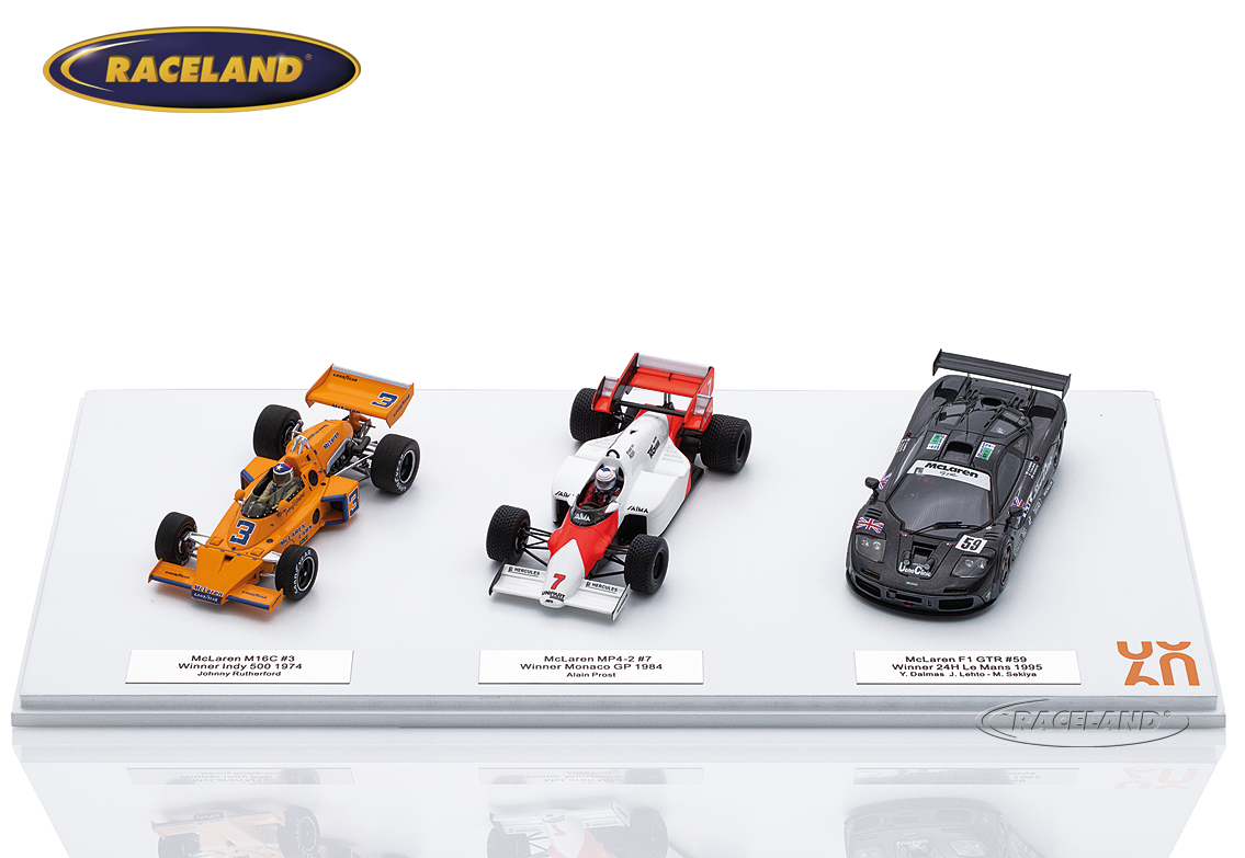 McLaren Triple Crown gift set winner Indy 500, Le Mans 24H and F1